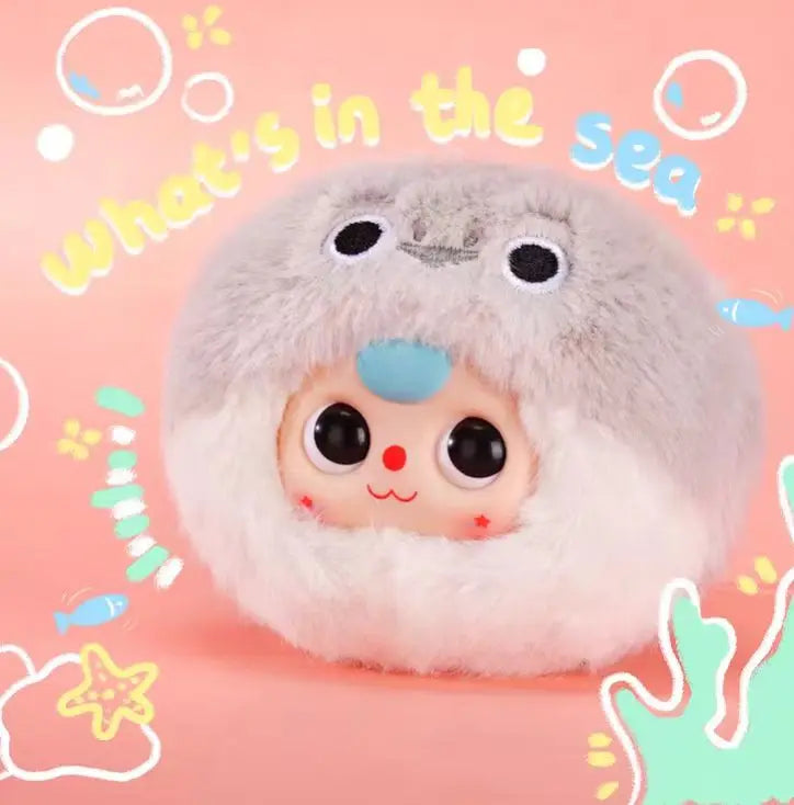 Wholesale 100% Genuine 10PCS/Box Baby Three Ocean Plush Blind Box V2 Series Baby 3 Vinyl Plush Doll Lovely Keychains Bag Charms