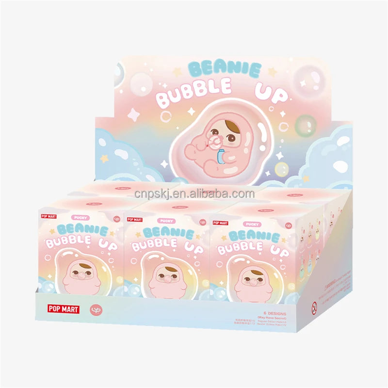 New Genuine Pop Mart Colorful Pucky Beanie Bubble up Series Plush Toy Doll Keychain Pendant Blind Mystery Boxes Surprise Gift