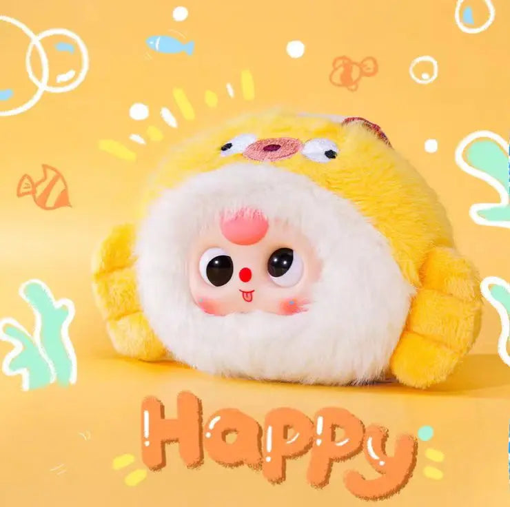 Wholesale 100% Genuine 10PCS/Box Baby Three Ocean Plush Blind Box V2 Series Baby 3 Vinyl Plush Doll Lovely Keychains Bag Charms