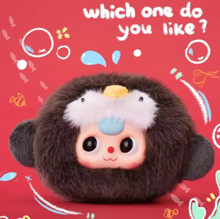 Wholesale 100% Genuine 10PCS/Box Baby Three Ocean Plush Blind Box V2 Series Baby 3 Vinyl Plush Doll Lovely Keychains Bag Charms