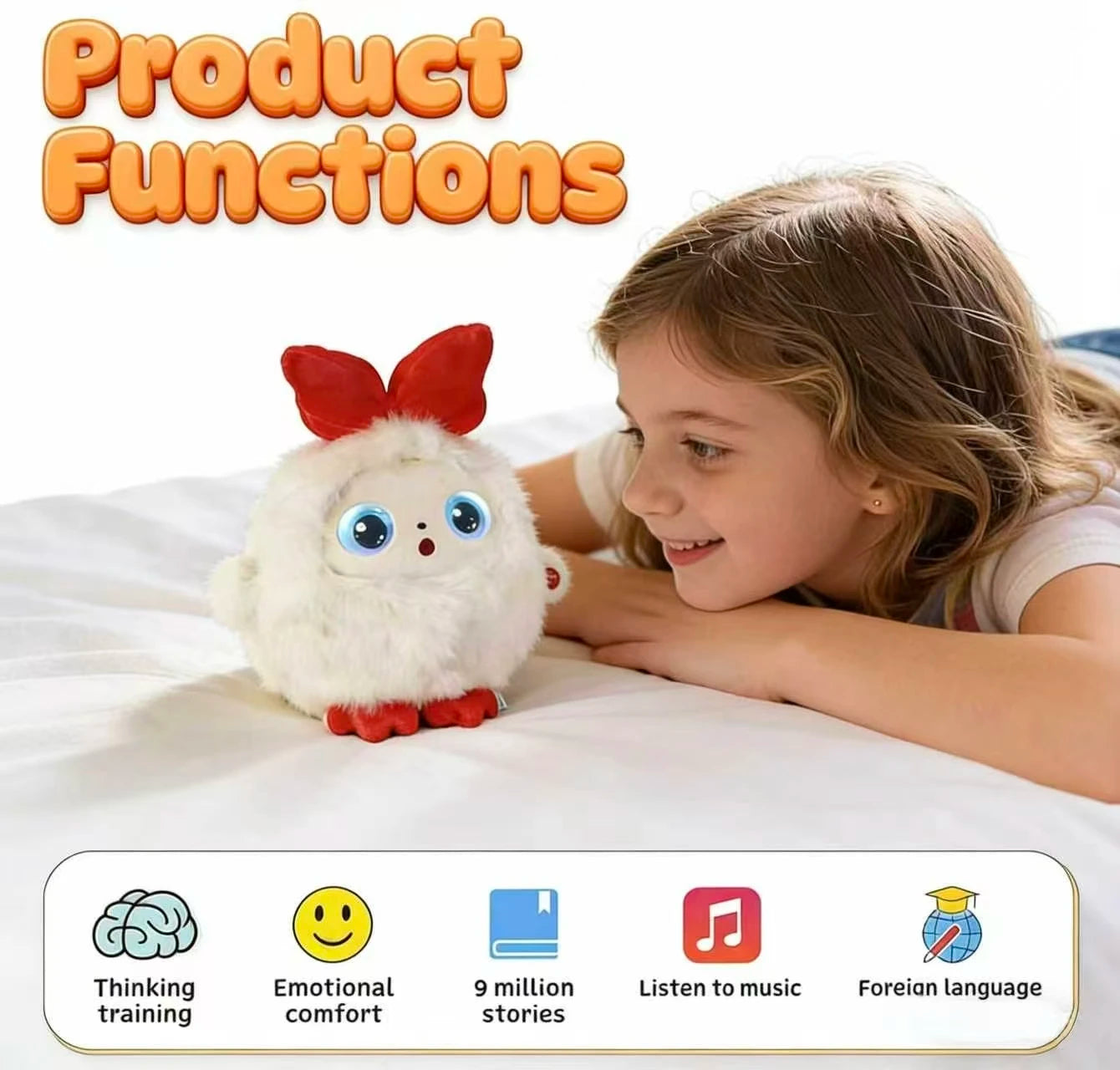 Preschool Learning Plush Cotton Smart Stuffed Animal Toys with Original Packaging for Boys & Girls