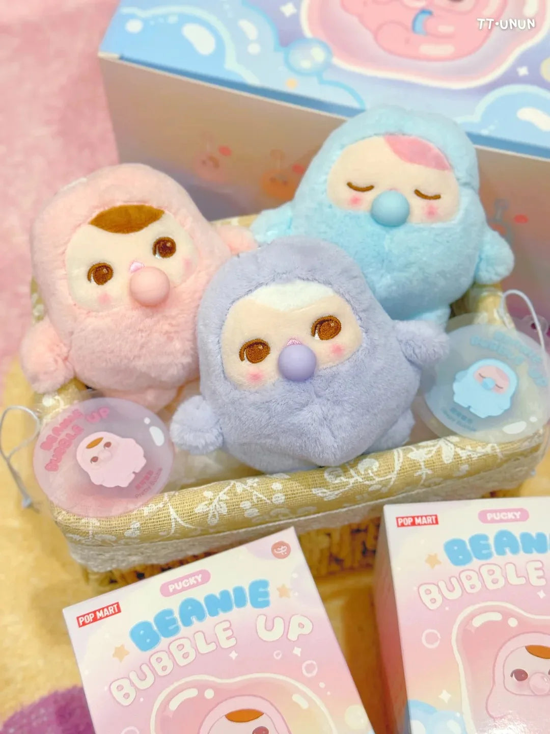 POP MART Original Pucky Beanie Bubble Up Series Blind Box Cute Bag Decor Pendant Doll Gift Mystery Box Toy customized Keychain