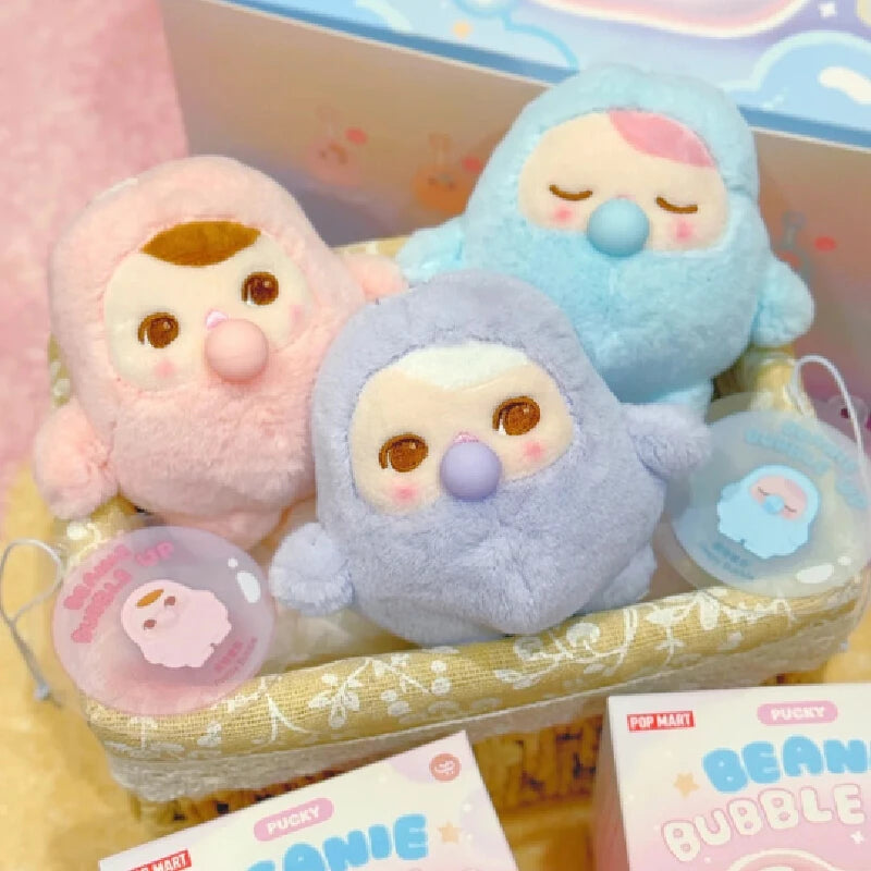 Genuine POP MART Pucky Bean Bubble Up Series Pendant Blind Box Trendy Toy Bag Pendant Decoration Cute Friends Gift Companion