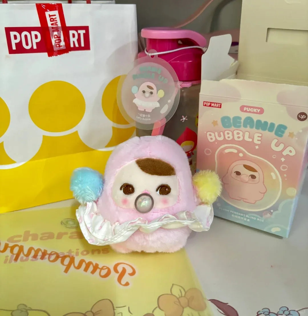 POP MART Original Pucky Beanie Bubble Up Series Blind Box Cute Bag Decor Pendant Doll Gift Mystery Box Toy customized Keychain
