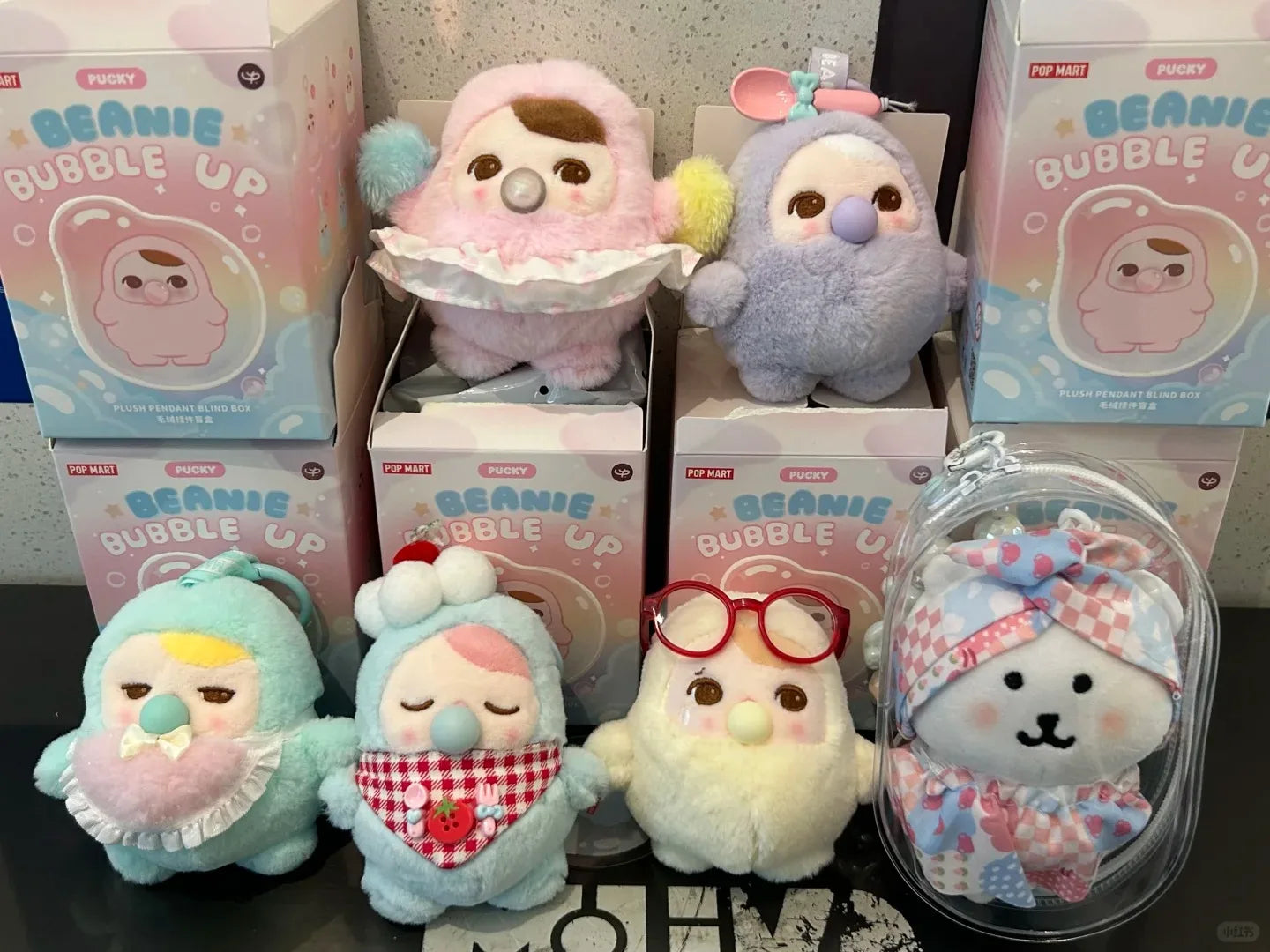 Popmart Pucky Beanie Bubble Up Series Blind Box Plush Pendant Toys Doll Cute Anime Figure Bag Decor Collection Doll Brithday Gif