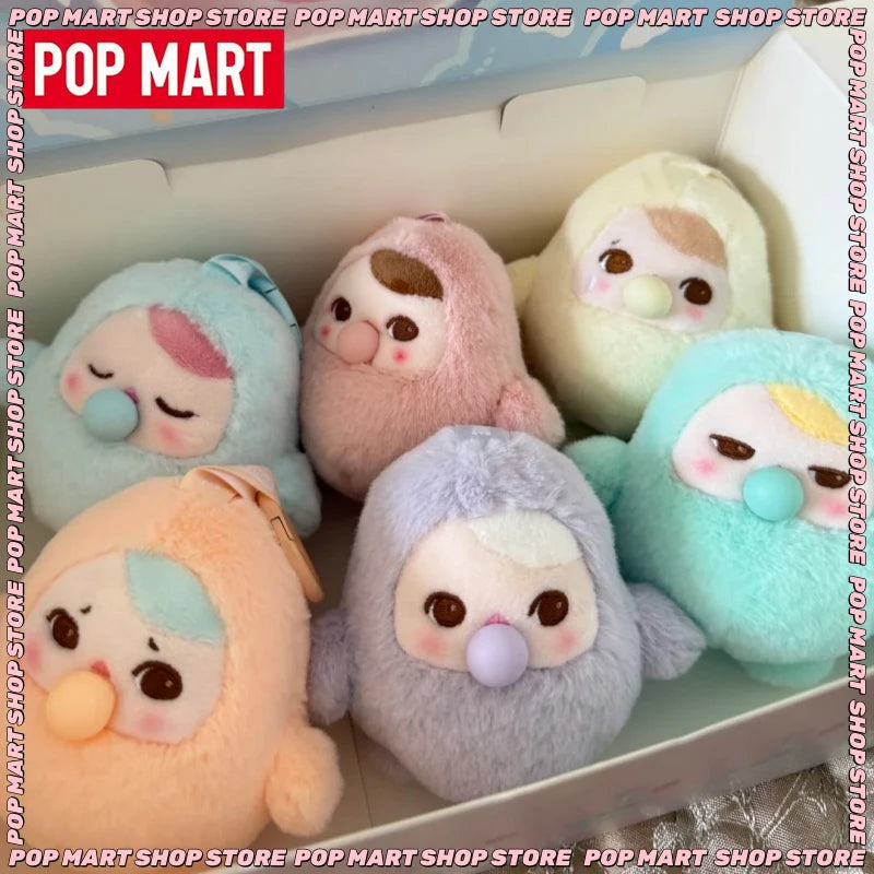 In Stock Genuine Pop Mart Pucky Bean Bubble Series Blind Box Cute Vinyl Plush Pendant Kawaii Pucky Mystery Box Birthday Gifts