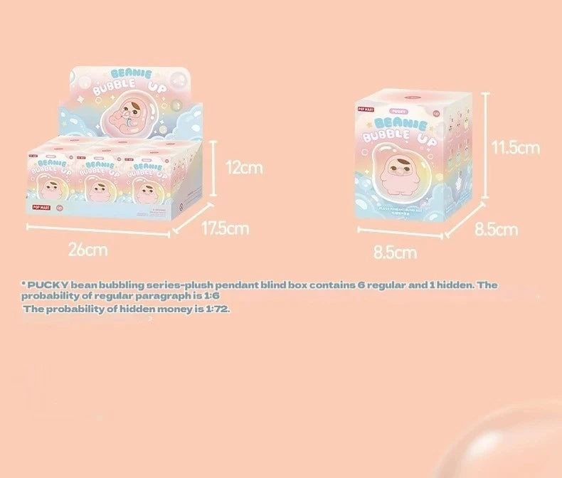 POP MART PUCKY BEANIE BUBBLE UP SERIES-Plush Pendant Blind Box Mystery Box Guess Bag Toys Doll Cute Anime Figure Desktop Ornamen